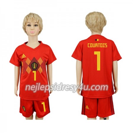 Fotbalový Dres Belgie Courtois 1 Dětské Domácí MS 2018